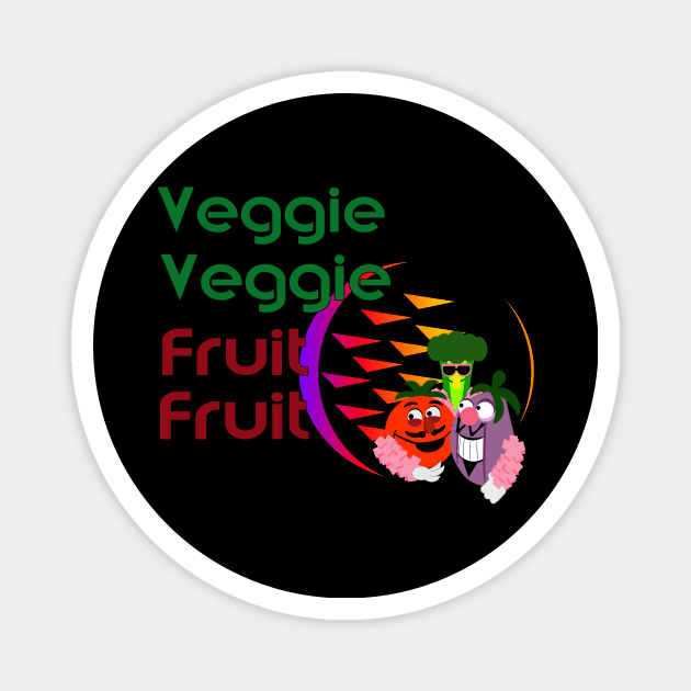 Veggie Veggie Fruit Fruit Magnet by WEDFanBlog